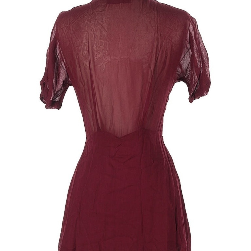 Reformation Deep Red Sheer Romper - Picture 3 of 14